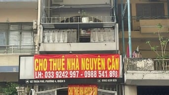 Cho thuê nhà mặt tiền đường Trần Phú giáp Quận 1, 3, 10