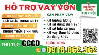 Hỗ trợ tài chính tiền mặt đến 40tr - 70tr chỉ CCCD lãi suất 0% - 3,8%