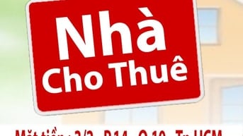 Cho Thuê Nhà Mặt Tiền : Đường 3/2 - P.14 - Q.10 -dt:4,4x18m lững 3 lầu