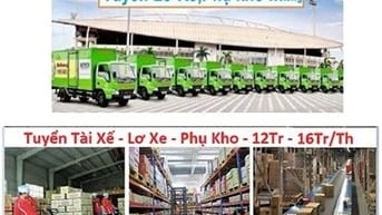 Việc làm Lơ Xe Phụ Xe LĐPT Xếp Dỡ Bánh Kẹo Siêu Thị Lương 18tr/ Tháng
