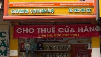 CHO THUÊ CỬA HÀNG MẶT PHỐ BẠCH MAI, HAI BÀ TRƯNG, HÀ NỘI