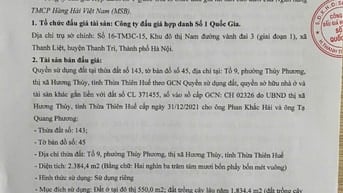 CÔNG TY ĐẤU GIÁ HỢP DANH SỐ 1 QUỐC GIA THÔNG BÁO BÁN ĐẤU GIÁ TÀI SẢN 