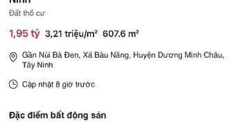 Chính chủ cần bán gấp 1 lô đất ở Dương Minh Châu , Tây Ninh