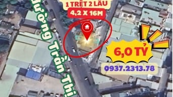 (Q12) Nhà mặt tiền đường Trần Thị Năm 1 trệt 2 lầu, hẻm hậu xe tải