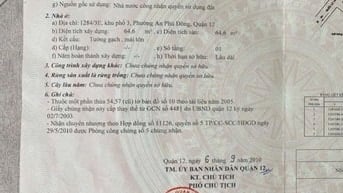 Bán nhà an Phú đông Q12 dt 23 x 5m