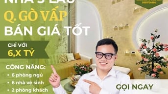 Nhà 3L siêu đẹp gần công viên Làng Hoa GV, giá nhỉnh 6 tỷ hẻm xe tải