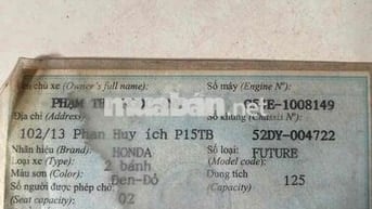 Cần bán honda future 125cc BSTP