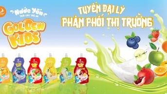 Tuyển đại lý Nước yến trái cây 230mg Golden kids dành cho bé 