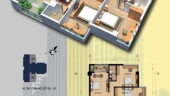 Bán căn hộ Chợ Mơ - Căn góc, 3PN (2PN có vệ sinh khép kín), 3WC