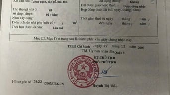 Bán gấp nhà riêng tại Hẻm 154 Nguyễn Biểu, Q5, HCM - 41 m2 - 7 tỷ TL