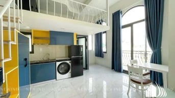 Cho thuê duplex ban công full nội thất, gần Lotte, ĐH UFM, tòa nhà lớn