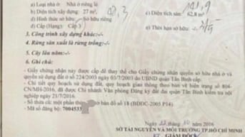 Bán Nhà Trương Công Đình P14 Tan Bình HCM Diện Tích 47,3m2