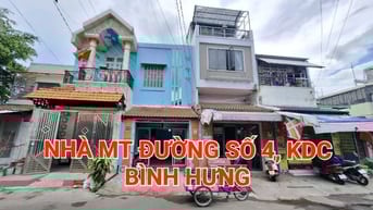 Nhà MT đường số 4, khu dân cư Bình Hưng. Nhà 1trệt, 1lầu, 4mx11m