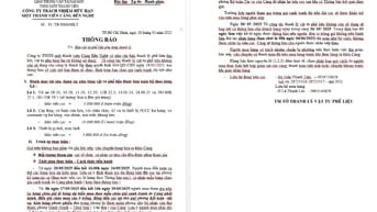 Cty TNHH MTV Cảng Bến Nghé thông báo v/v bán vật tư phế liệu thanh lý