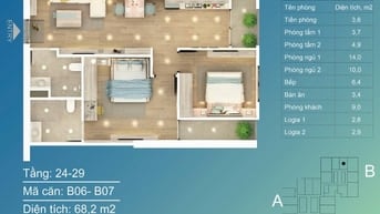 Quỹ căn 2 -3PN, chung cư BID Residence Tố Hữu, giá từ 2 tỷ 9