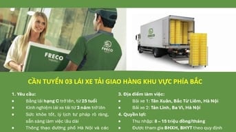 [TUYỂN GẤP] LÁI XE TẢI BẰNG C – ĐI LÀM NGAY