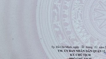 Cần bán gấp lô đất Hà Huy Giáp vào 50m dt 5.1*23  thổ 100% 6 tỷ 300tr