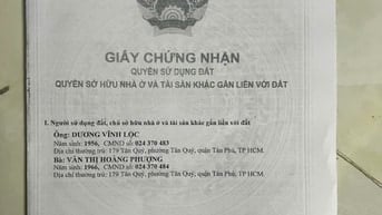 Chính chủ bán nhà mặt tiền 48 Nguyễn Quý Anh, P.Tân Sơn Nhì, Q.Tân Phú
