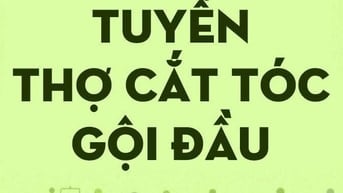 Cần tuyển 2 thợ cắt tóc chuyên nam, tay nghề làm tốt, lương 8-12 triệu