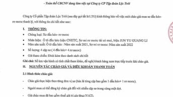 TĐ Lộc Trời mời chào giá xe Đầu kéo - rơ mooc