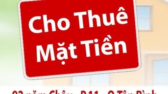 Cho Thuê Mặt Tiền: 3,5m x 4m có gác lửng...92 Năm Châu F.11 Q.Tân Bình