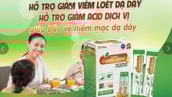 DUNG DỊCH CUMIN NGHỆ NANO HỖ TRỢ VIÊM LOÉT DẠ DÀY HỘP 20 GÓI