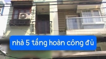CHỈ 8T HƠN MẶT TIỀN QUẬN 10 KINH DOANH, DT 39M2, 5 TẦNG HOÀN CÔNG.