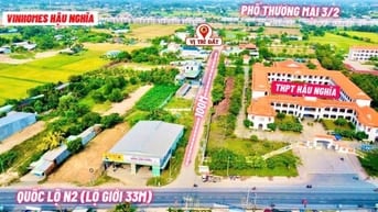 Cơ hội đầu tư sinh lời:Đất chính chủ ngay trung tâm thị trấn Hậu Nghĩa