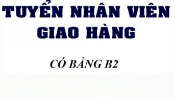 CẦN TUYỂN TÀI XẾ GIAO HÀNG BẰNG B2
