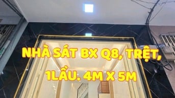 Nhà mới đẹp, Trệt, 1lầu, Hẻm Cầu số 5 ra QL50, Ấp 1, Bình Hưng,