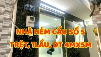 Nhà mới đẹp, Trệt, 1lầu, Hẻm Cầu số 5 ra QL50, Ấp 1, Bình Hưng,