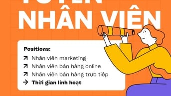 Tuyển nhân viên bán hàng tại Tân Bình đăng ký linh hoạt thời gian