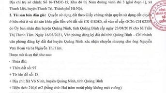 CÔNG TY ĐẤU GIÁ HỢP DANH SỐ 1 QUỐC GIA ĐĂNG THÔNG BÁO BÁN ĐẤU GIÁ 