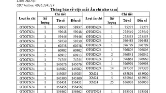 CÔNG TY BẢO HIỂM BSH HÀ THÀNH THÔNG BÁO MẤT ẤN CHỈ