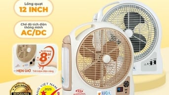 Bán quạt sạc điện HONJIANDA 2 pin gần như mới