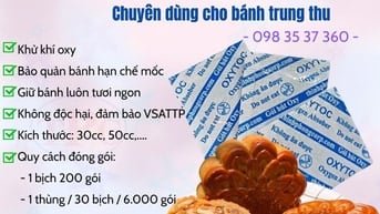 Gói hút oxy - OXYTOC – Giải pháp bảo quản bánh trung thu tối ưu, an to