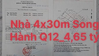 🏡 BÁN NHÀ CẤP BỐN ĐƯỜNG SONG HÀNH  PHƯỜNG TÂN HƯNG THUẬN Q12 SHR 133M