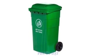 Thùng rác nhựa HDPE 150 lít nắp đậy kín