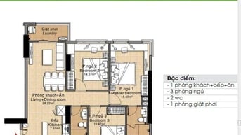 Bán CH chung cư Era Town, 3PN 2WC 97m2, giá 2.9 tỷ. 0902.952.207