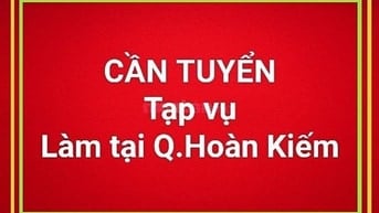 Cần tuyển 2 nữ tạp vụ, dưới 55 tuổi, thu nhập 9 triệu