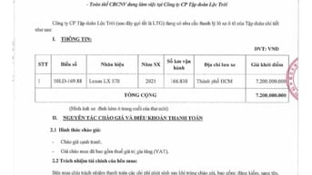 TĐ Lộc Trời thanh lý xe ô tô Lexus LX 570