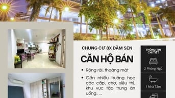 Căn hộ 64m2, 2 PN 1 WC, 8x Đầm Sen, Tô Hiệu, Q.Tân Phú