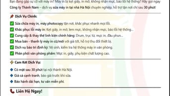 DỊCH VỤ ĐỔ MỰC, SỬA MÁY IN TẠI NHÀ HÀ NỘI - NHANH CHÓNG, GIÁ RẺ, UY TÍ