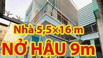 Nhà 5,5x16m Nở Hậu 9m, Hẻm Thông Cao Xuân Dục, Q8. THU NHẬP 15Tr/Th