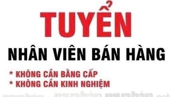 Cty cần tuyển 2 nhân viên bán hàng làm việc tại Q Hóc môn.