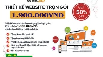Thiết kế website theo yêu cầu chỉ 1.900.000VND