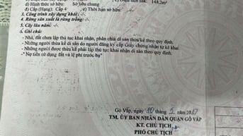 Bán lô đất 496/67 Dương Quảng Hàm P6 - Gò Vấp