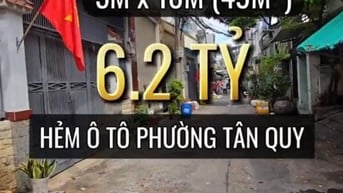 Đất HXH Vườn điều đường số 10 p.Tân quy,dt: 5x10m gpxd: trệt 3 lầu  