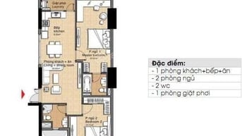 Bán căn hộ 90m2  2pn 2wc. Gía 2.7ty. 0902.952.207