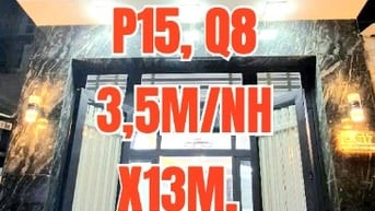 Nhà mới, C17 Mễ Cốc P15, Q8, 1 trệt, 2 lầu BTCT,  N3,5m/NH3,6m x D13m